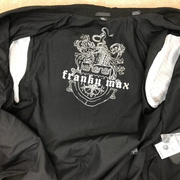 Franky Max Black Studded Grunge Blazer Jacket XL - Picture 4 of 6